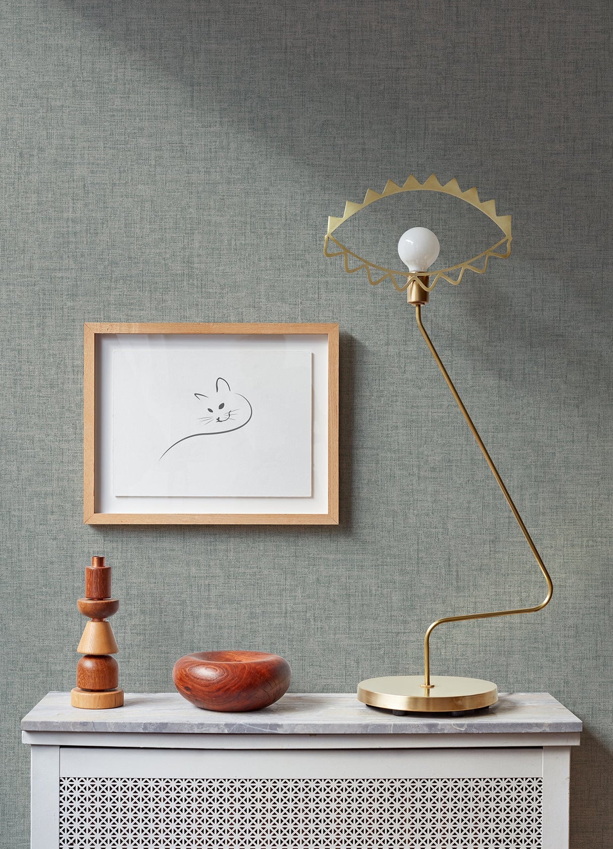 A-Street Prints 2973-90914 Bentley Slate Faux Linen Wallpaper