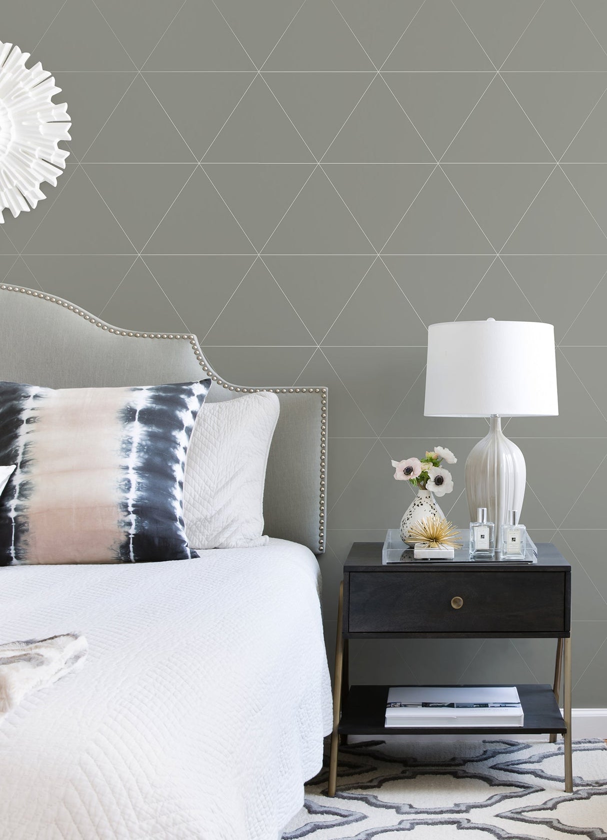 A-Street Prints 2973-91012 Twilight Silver Geometric Wallpaper