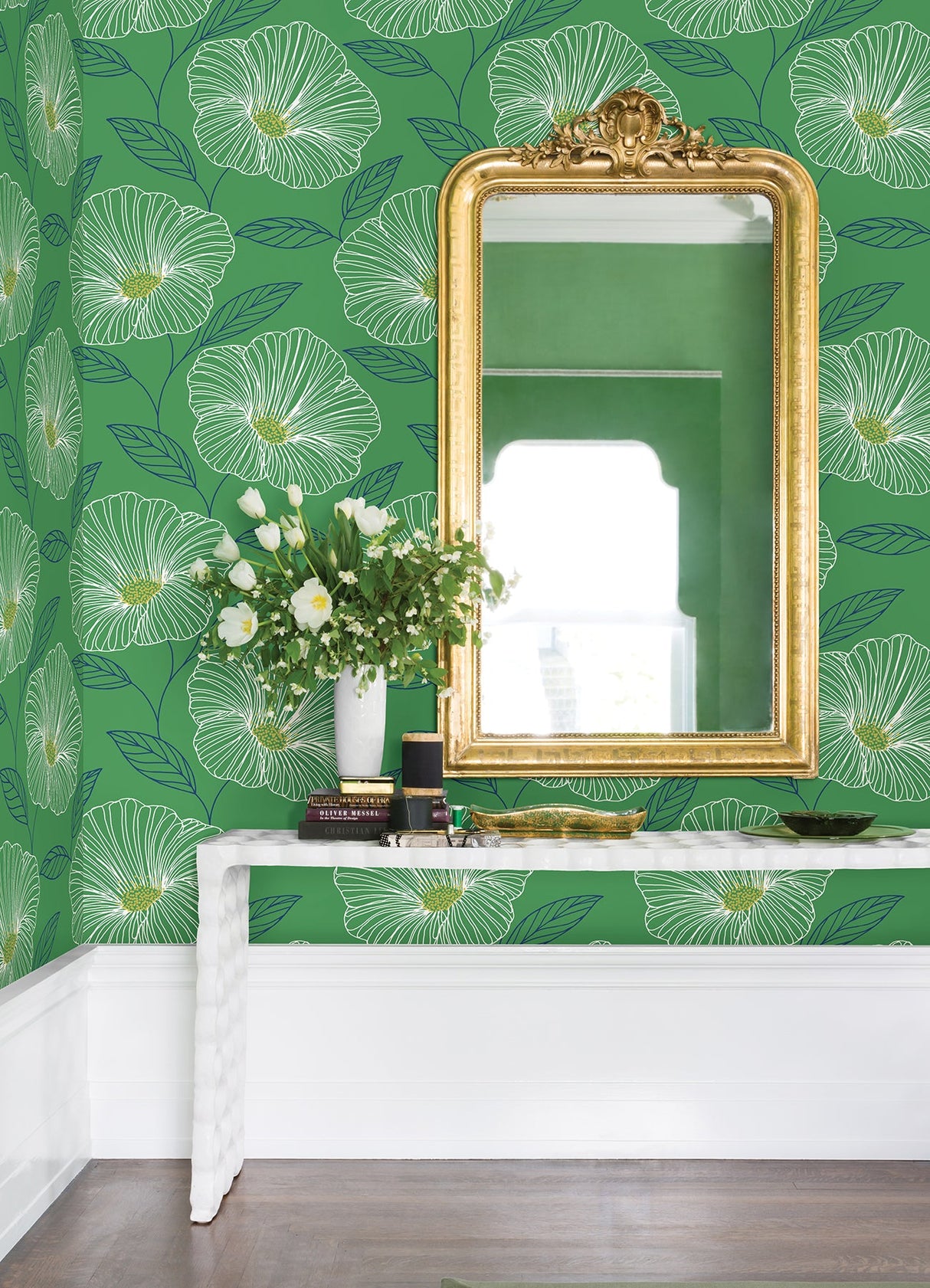 A-Street Prints 2973-91133 Mythic Green Floral Wallpaper