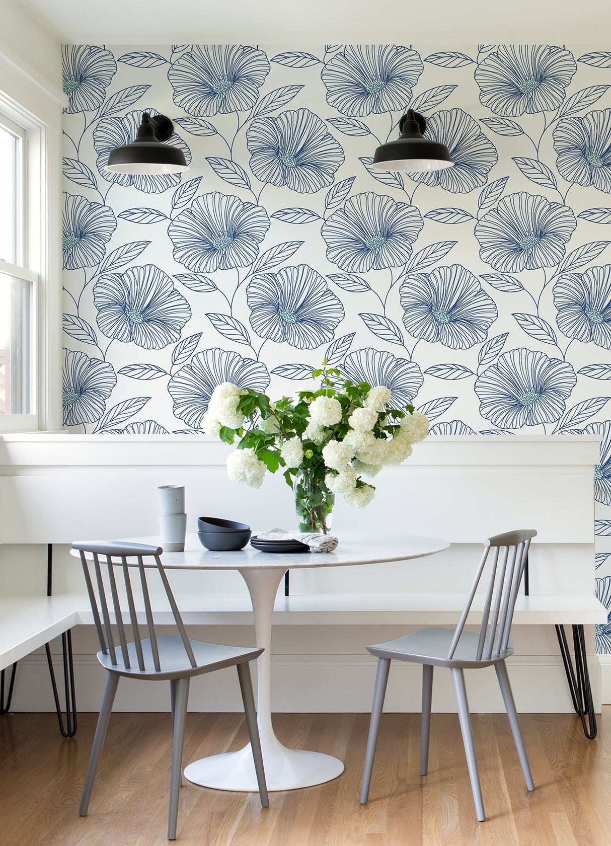 A-Street Prints 2973-91135 Mythic Blue Floral Wallpaper