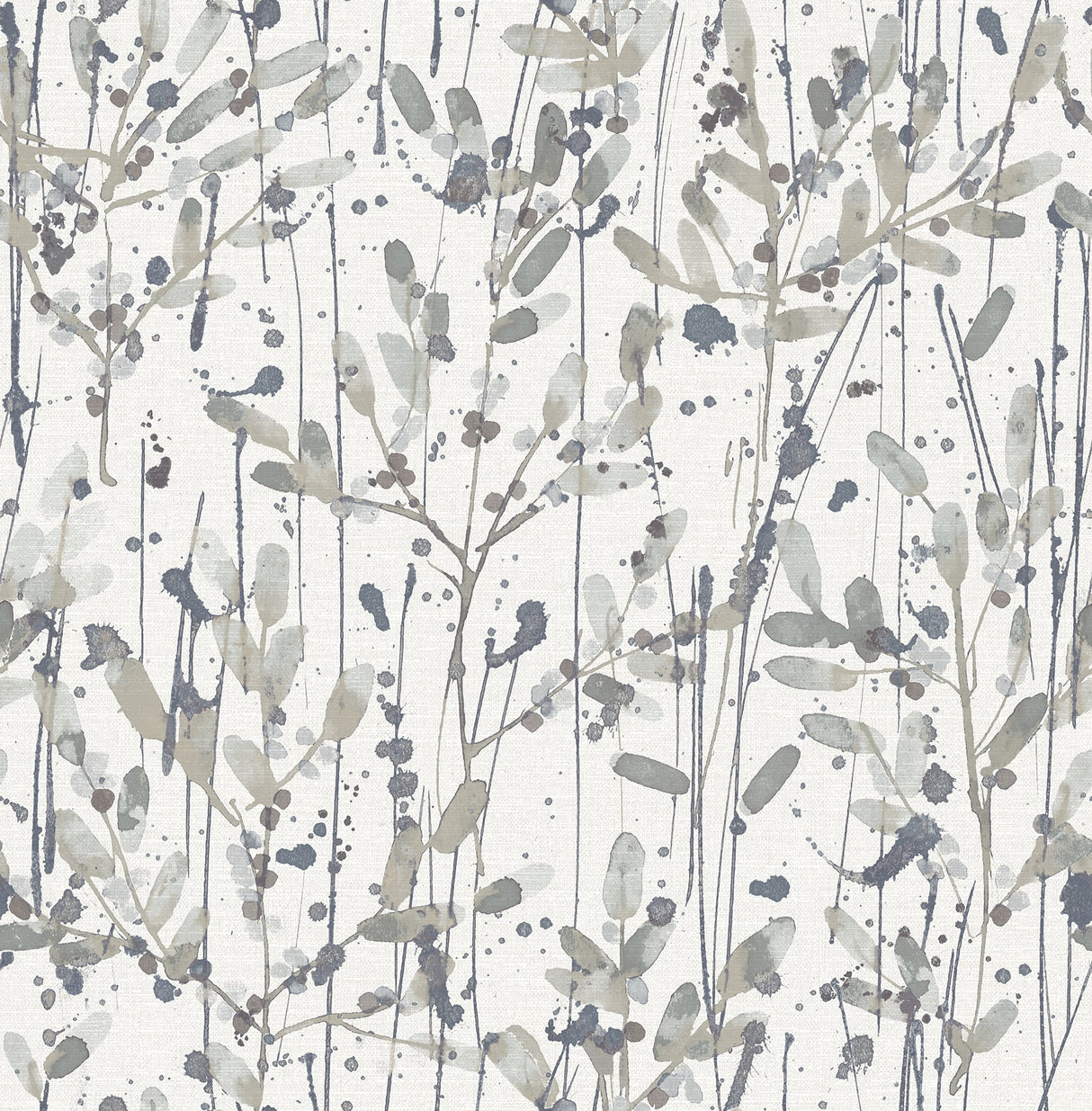 A-Street Prints 2975-26238 Leandra Grey Floral Trail Wallpaper
