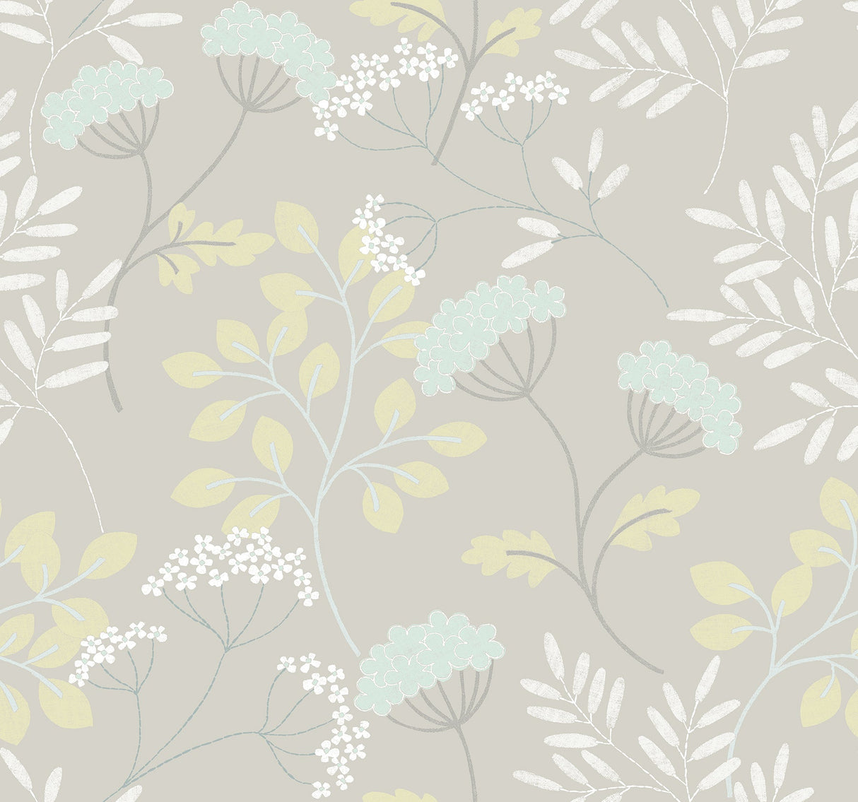 A-Street Prints 2975-87540 Sorrel Light Grey Botanical Wallpaper