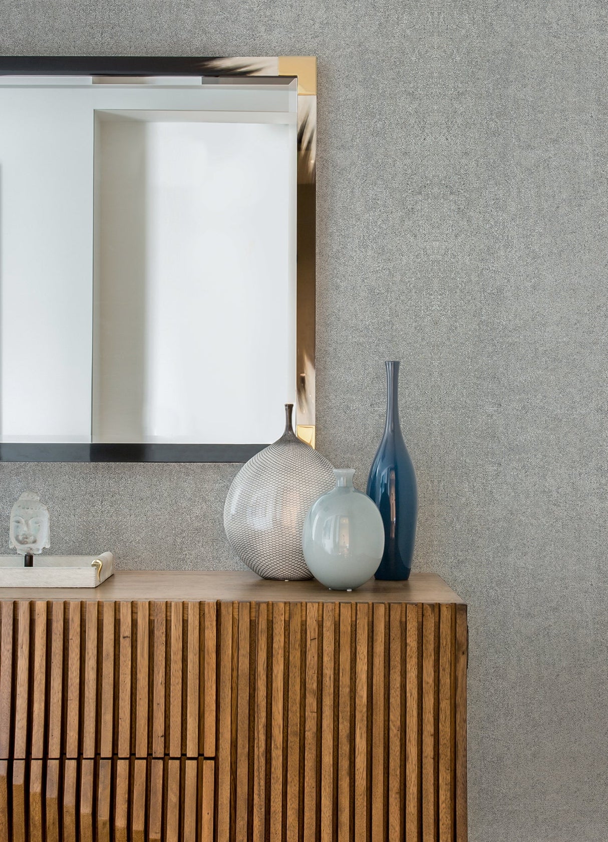 A-Street Prints 2976-86483 Nysa Silver High Gloss Wallpaper