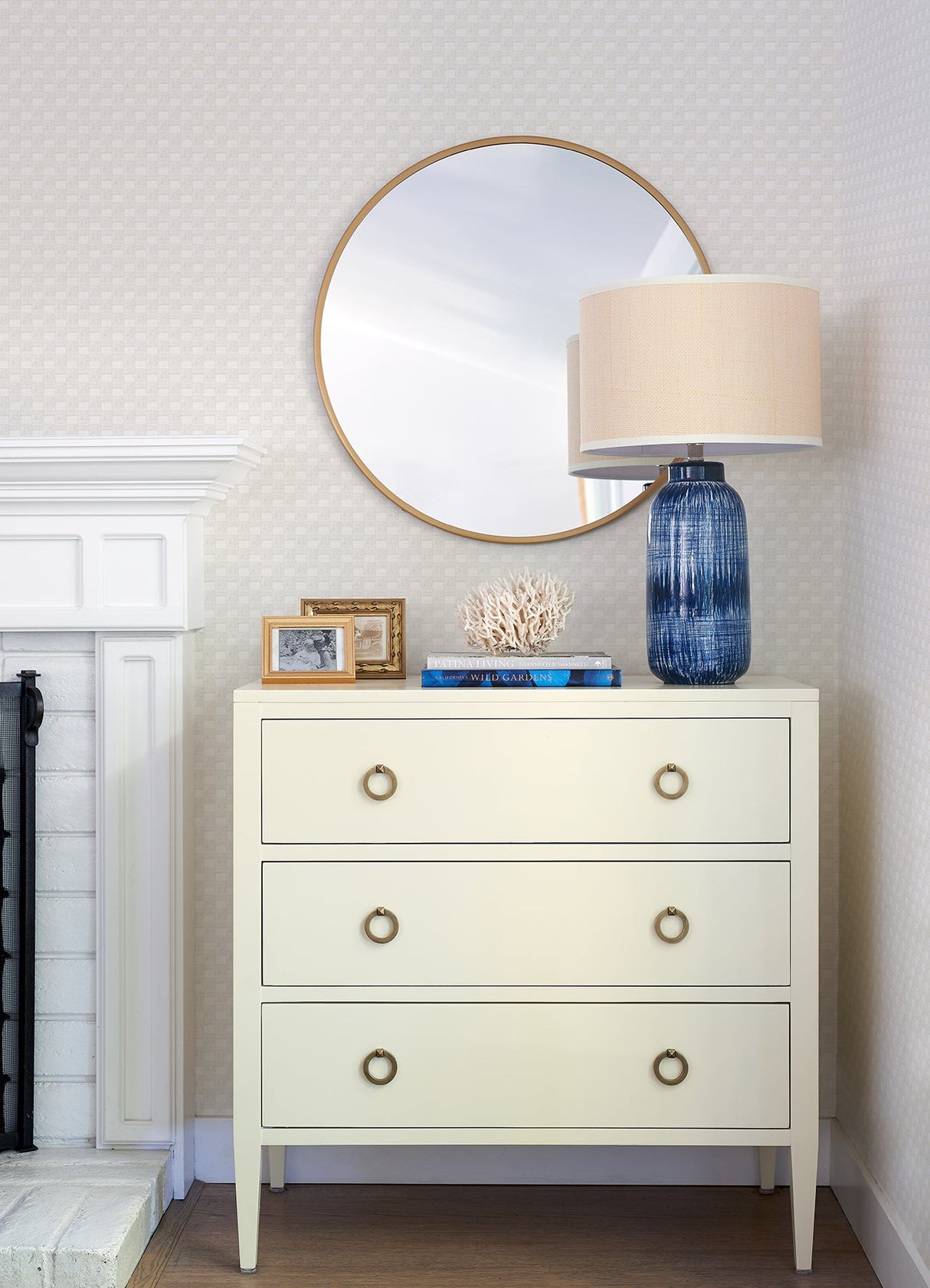 A-Street Prints 2976-86505 Ira Cream Checkered Wallpaper