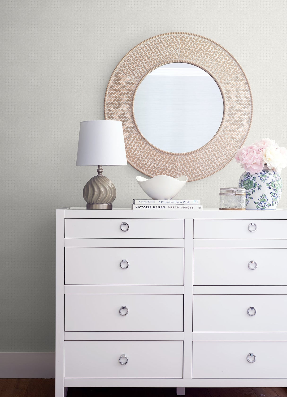 A-Street Prints 2976-86541 Soleil Silver Petite Floral Wallpaper