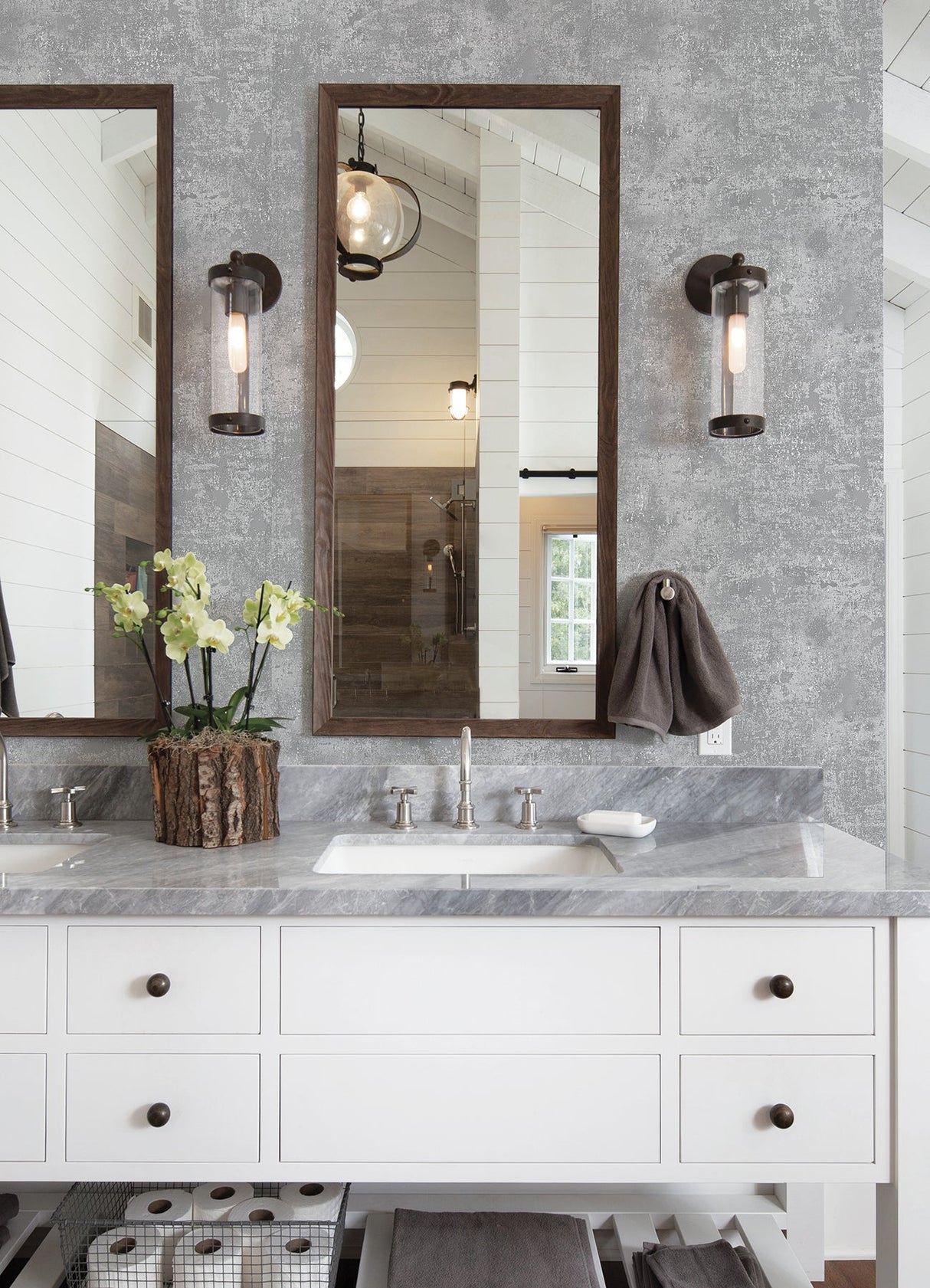 A-Street Prints 2976-86549 Kelui Charcoal Stucco Wallpaper