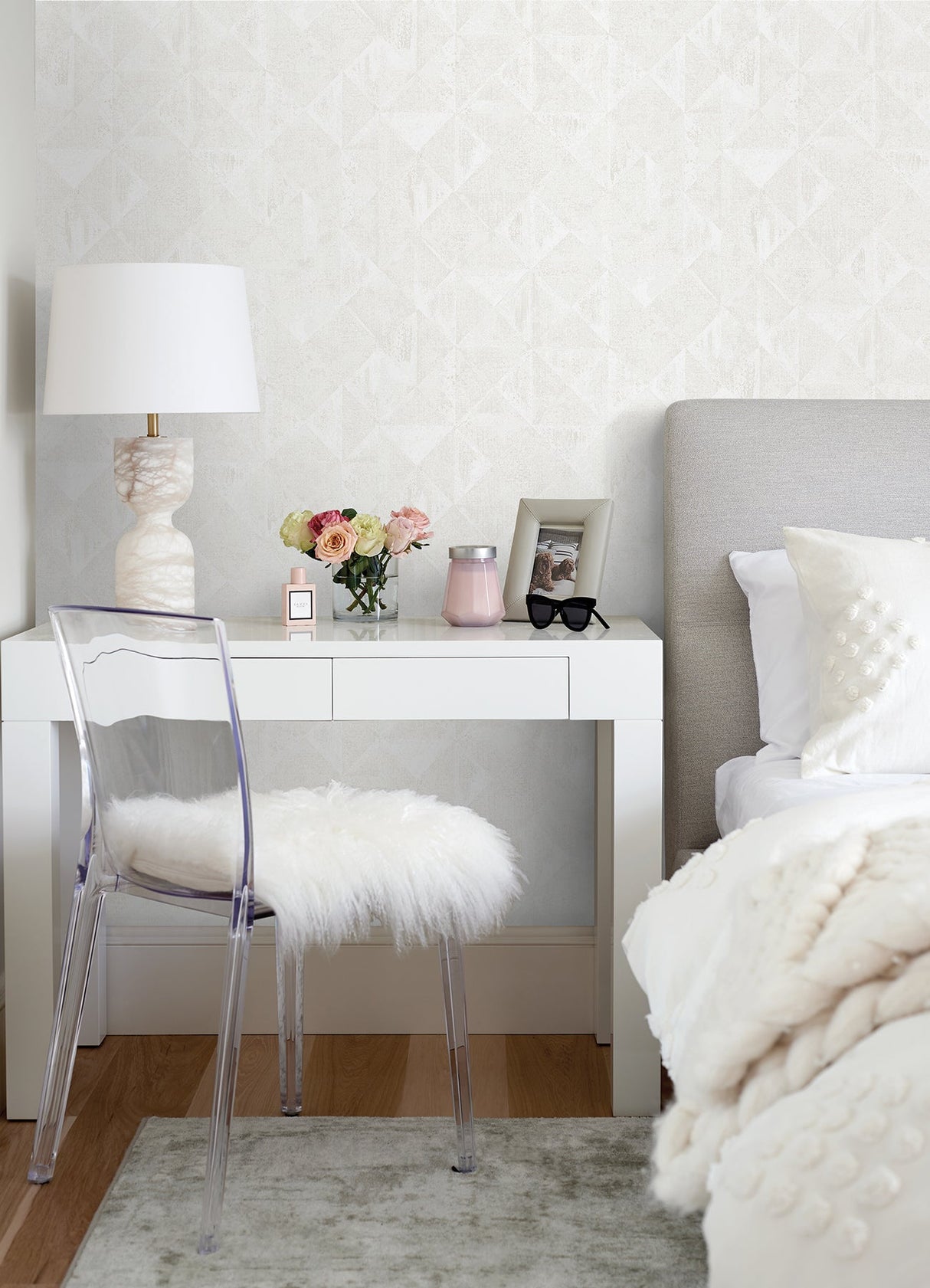 A-Street Prints 2976-86553 Demir Dove Distressed Geometric Wallpaper