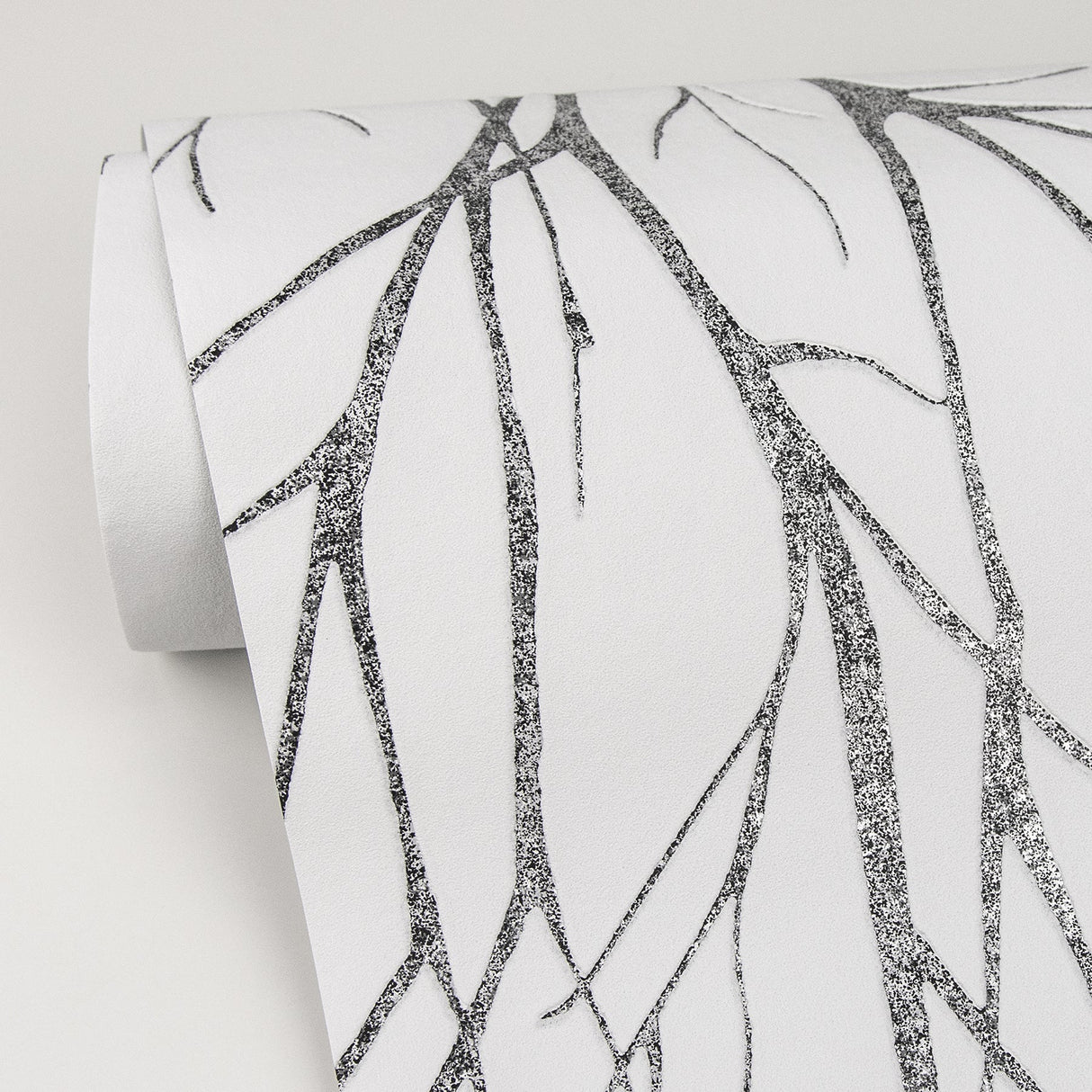 Advantage 2979-37260-4 Diani Charcoal Metallic Tree Wallpaper