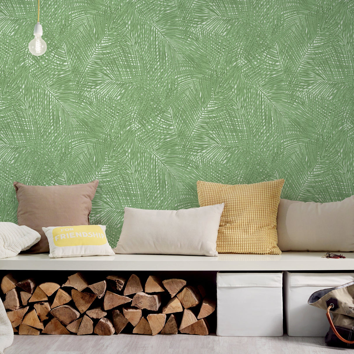Advantage 2979-37371-5 Raina Green Fronds Wallpaper