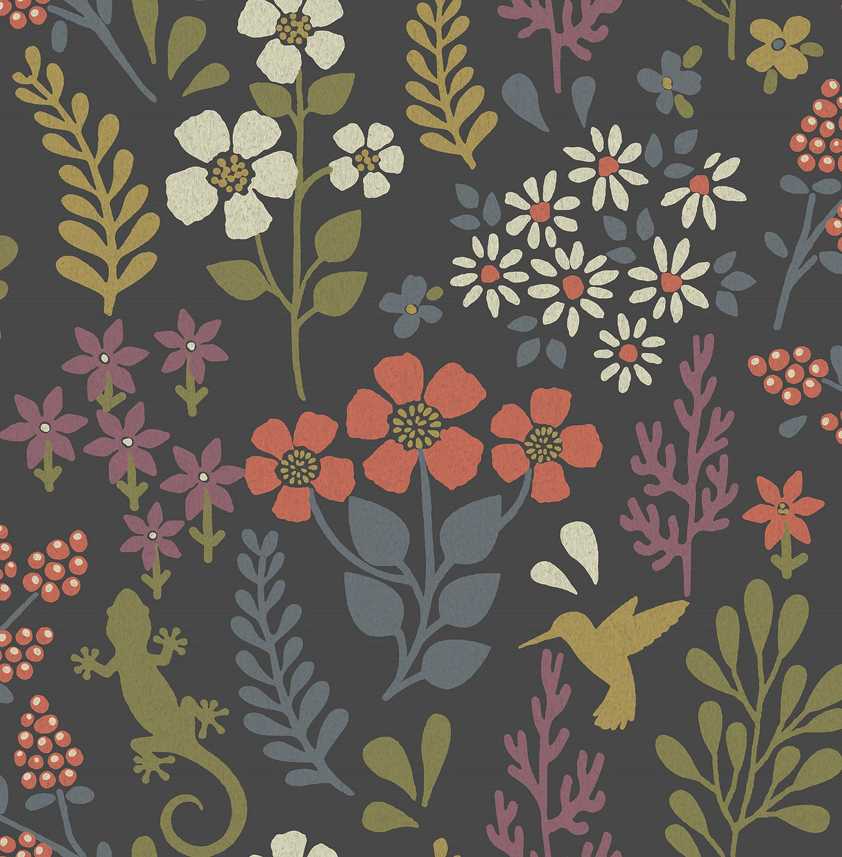 Advantage 2980-26170 Karina Charcoal Meadow Wallpaper