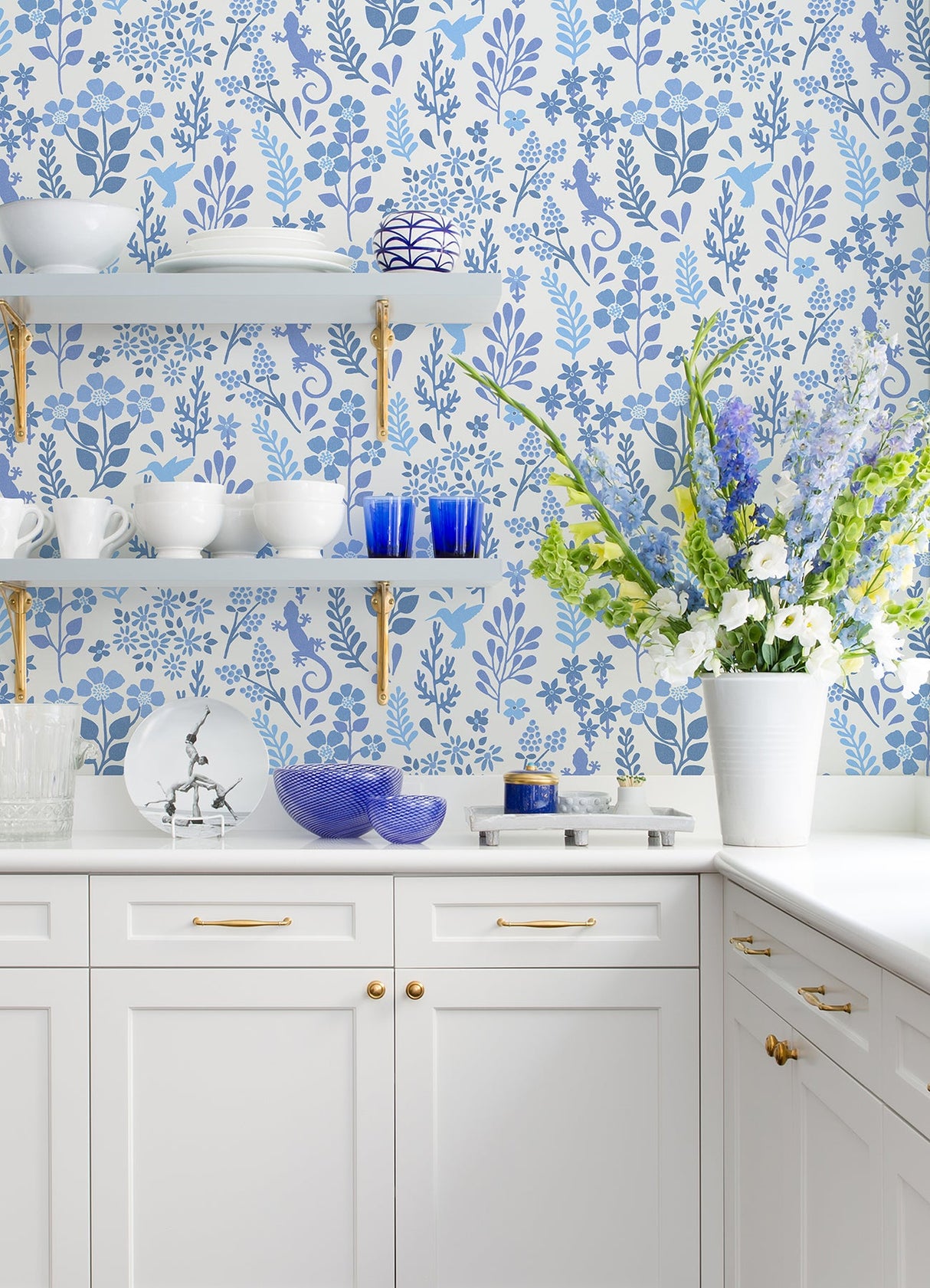 Advantage 2980-26171 Karina Blue Meadow Wallpaper