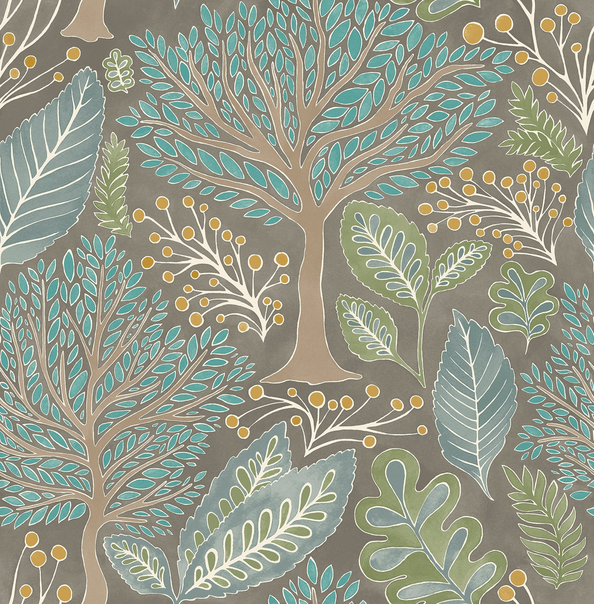 Advantage 2980-26182 Kiah Taupe Forest Wallpaper