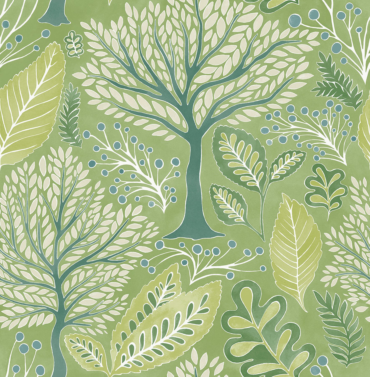Advantage 2980-26184 Kiah Green Forest Wallpaper