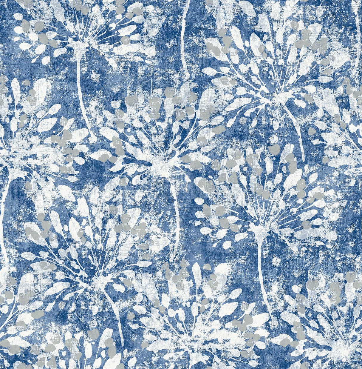 Advantage 2980-26187 Dori Blue Painterly Floral Wallpaper