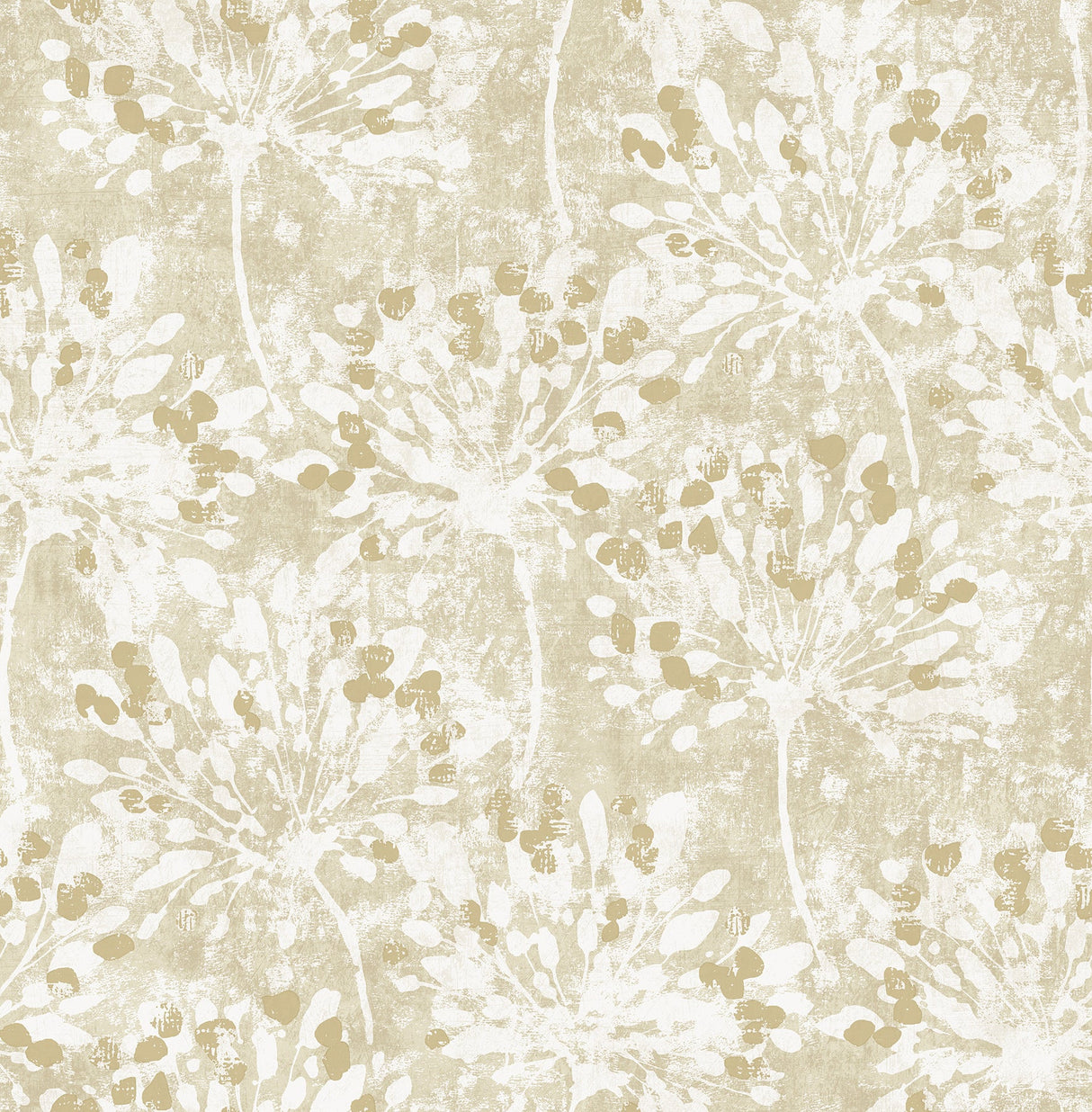 Advantage 2980-26188 Dori Gold Painterly Floral Wallpaper