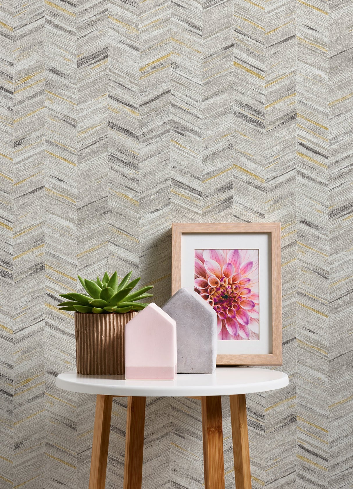 Advantage 2980-38309-3 Tatlin Yellow Chevron Wallpaper