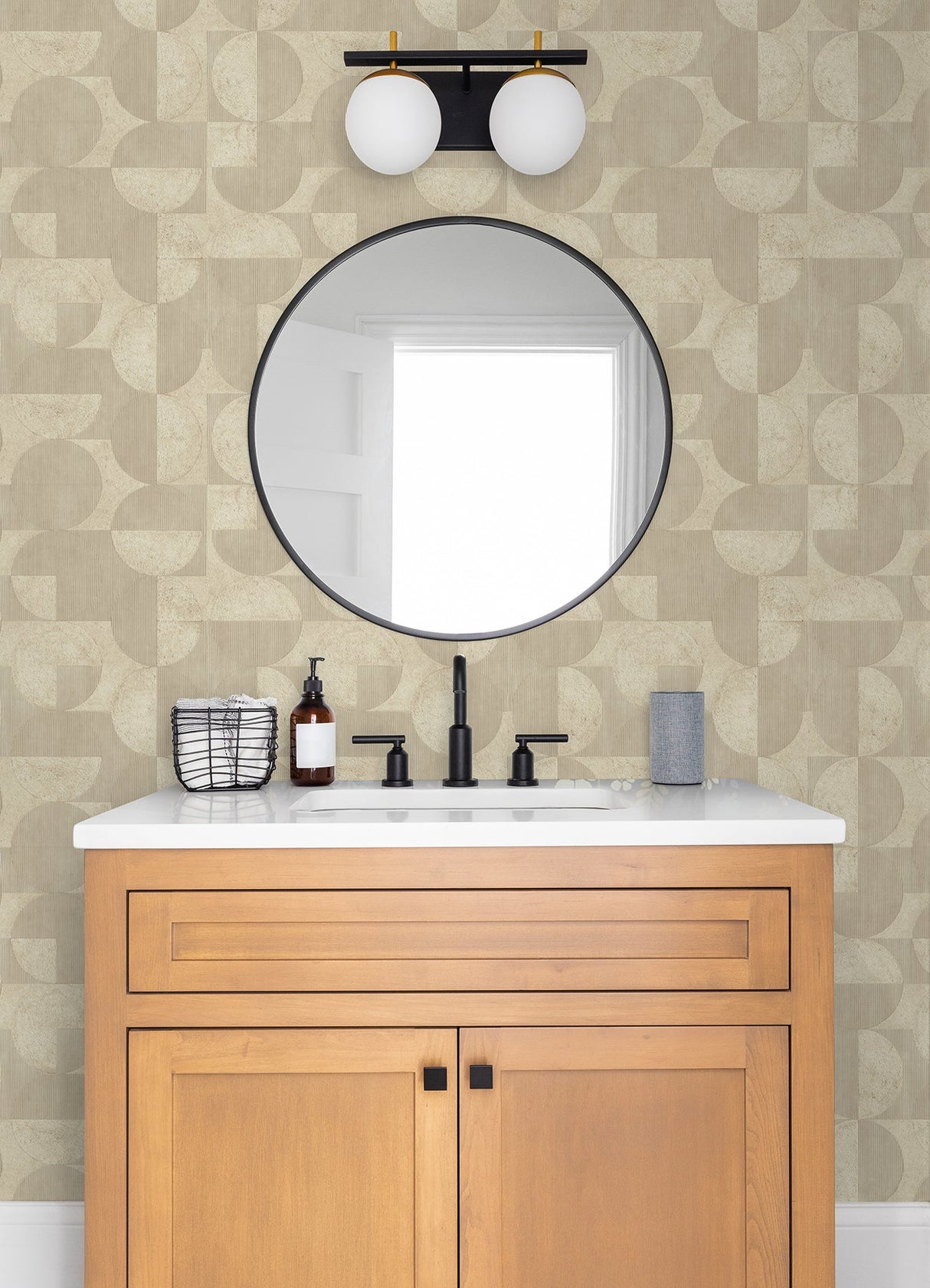 Advantage 2980-521337 Barcelo Beige Circles Wallpaper