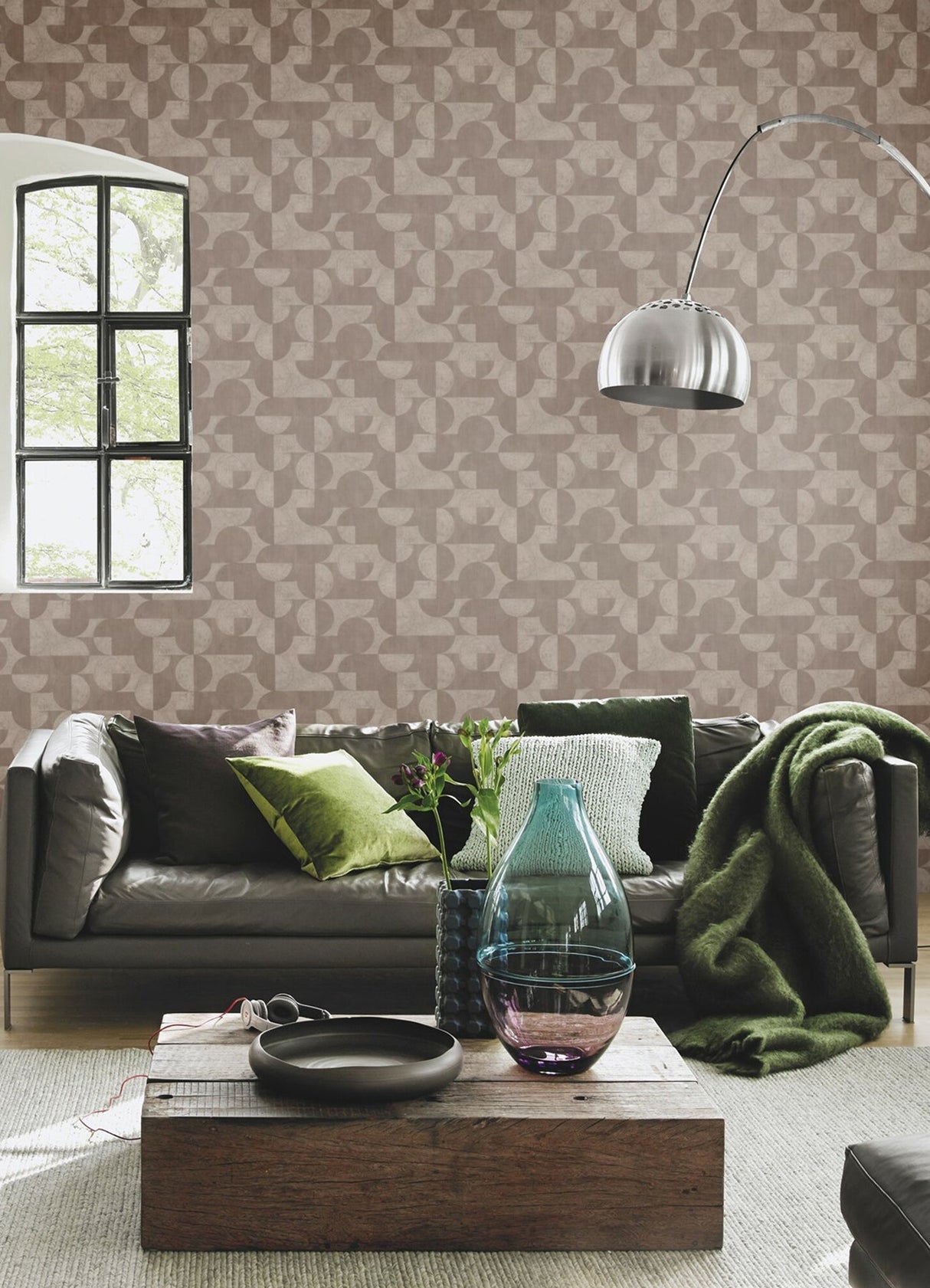 Advantage 2980-521368 Barcelo Brown Circles Wallpaper