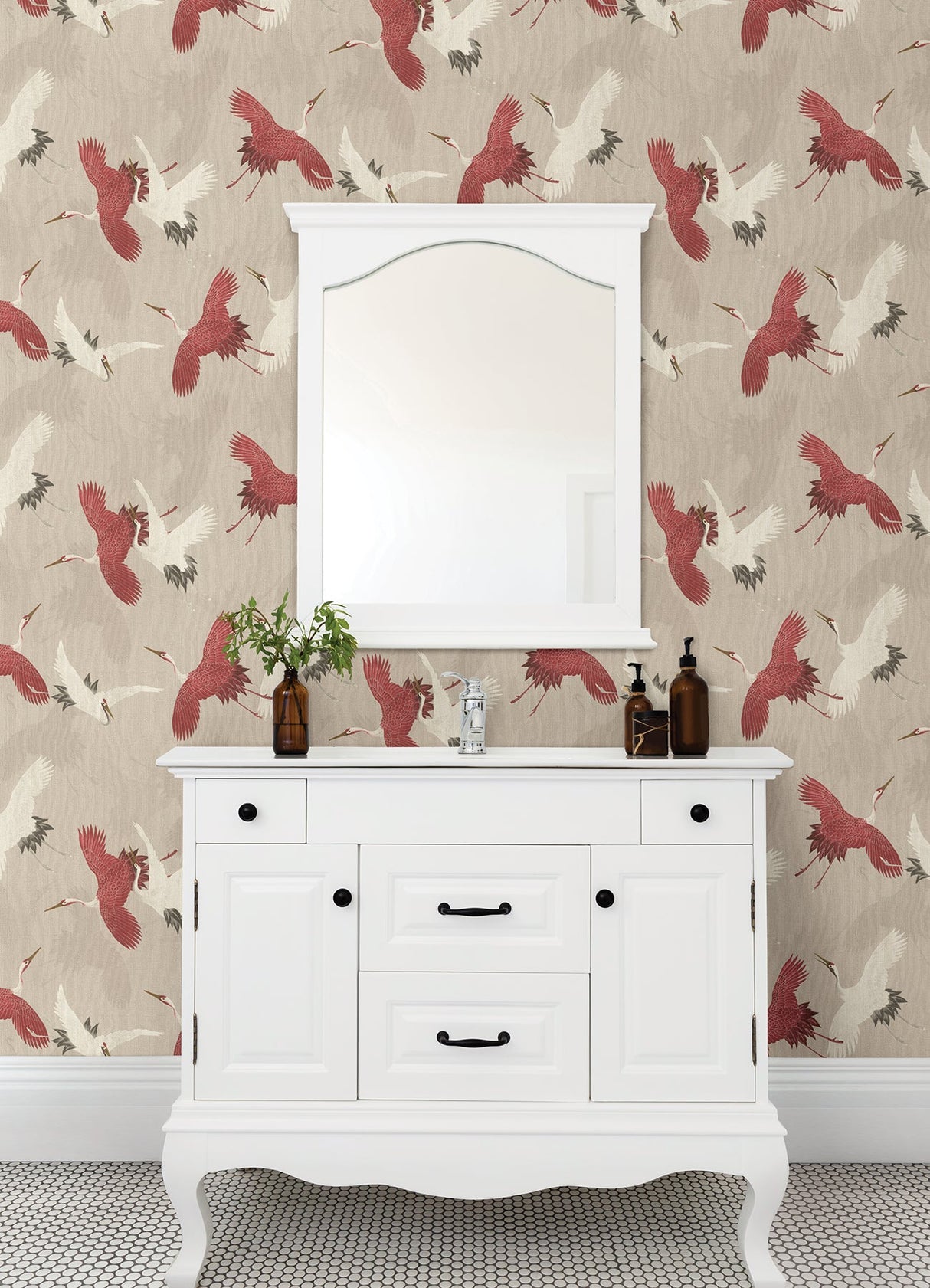 Advantage 2980-560657 Kusama Neutral Crane Wallpaper