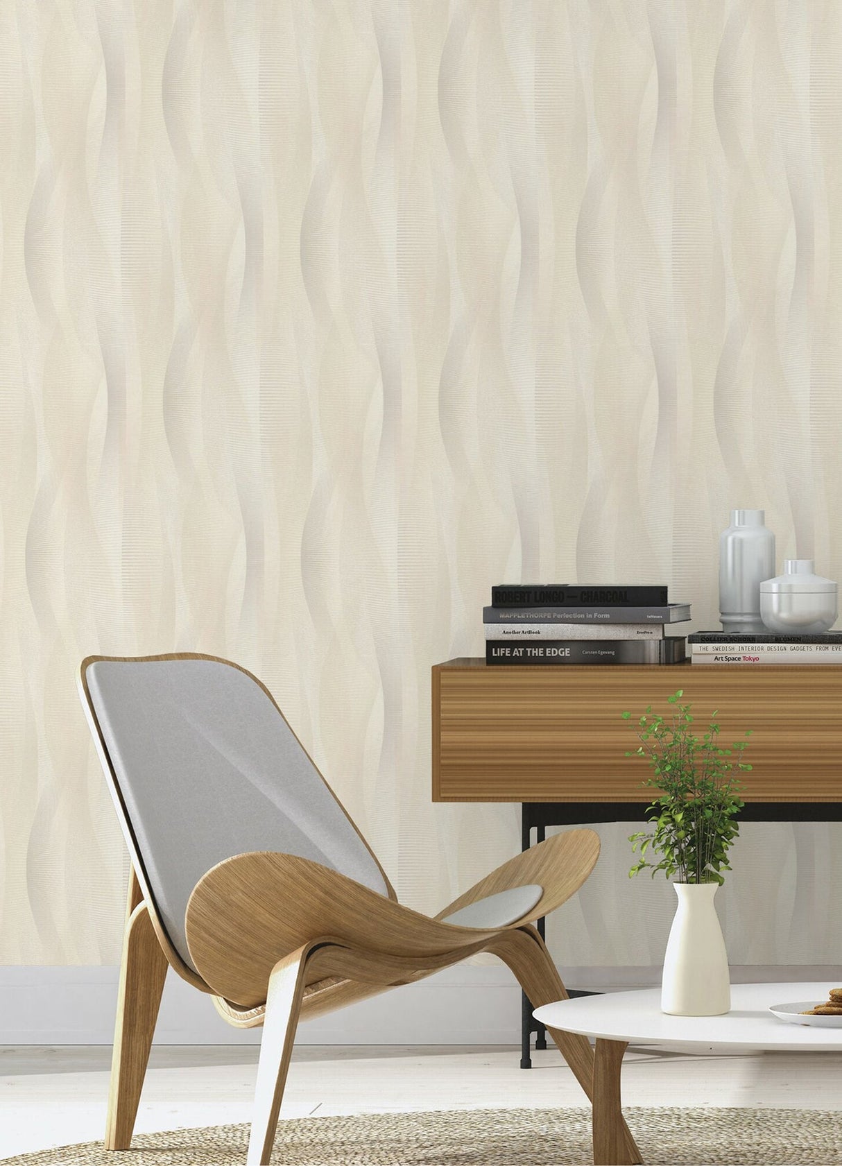 Advantage 2980-651515 Currin Neutral Wave Wallpaper