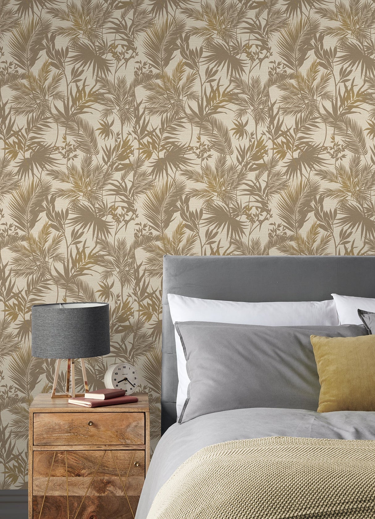 Advantage 2980-704136 Saura Brown Frond Wallpaper
