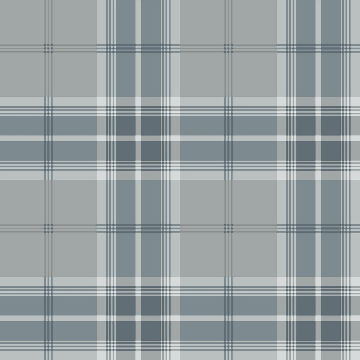 Advantage 2980-92120 Sala Blue Plaid Wallpaper