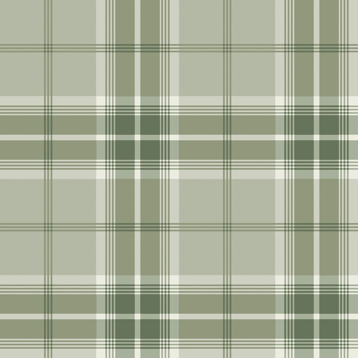 Advantage 2980-92122 Sala Green Plaid Wallpaper