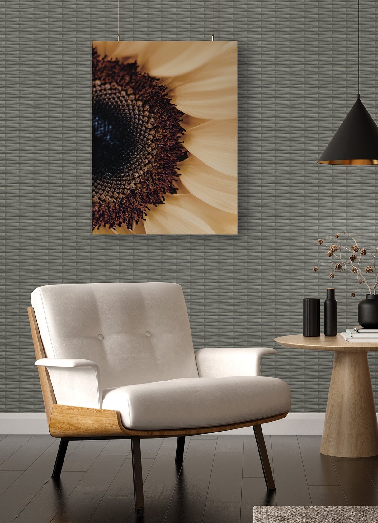 A-Street Prints 2988-70007 Gator Slate Geometric Stripe Wallpaper