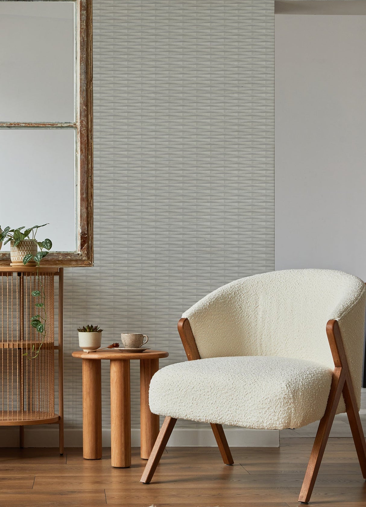 A-Street Prints 2988-70008 Gator Light Grey Geometric Stripe Wallpaper