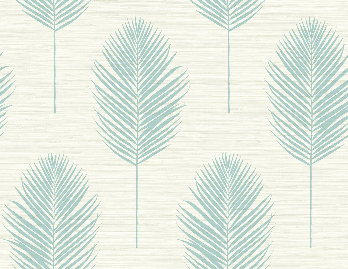 A-Street Prints 2988-70202 Bali Aqua Fern Wallpaper