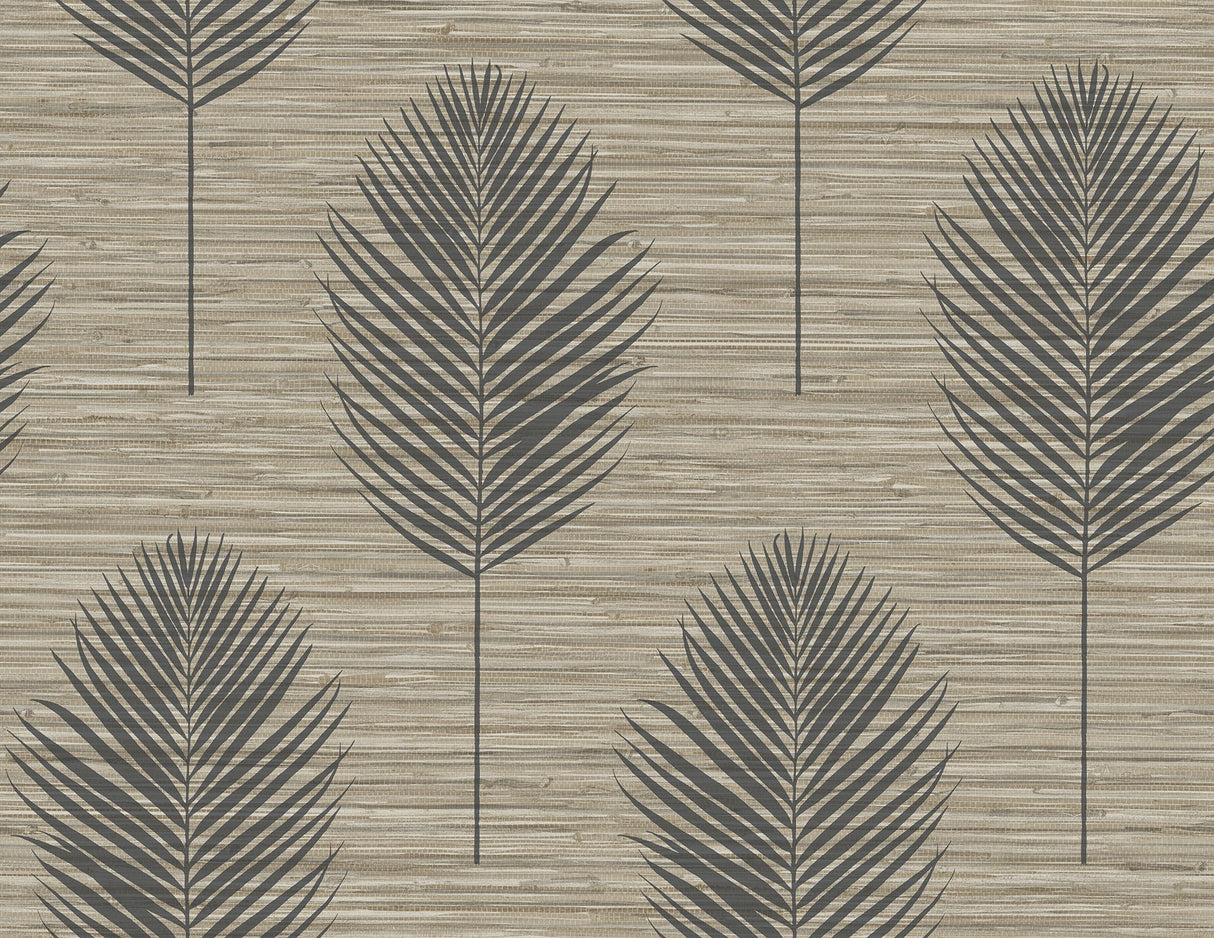 A-Street Prints 2988-70206 Bali Light Brown Fern Wallpaper