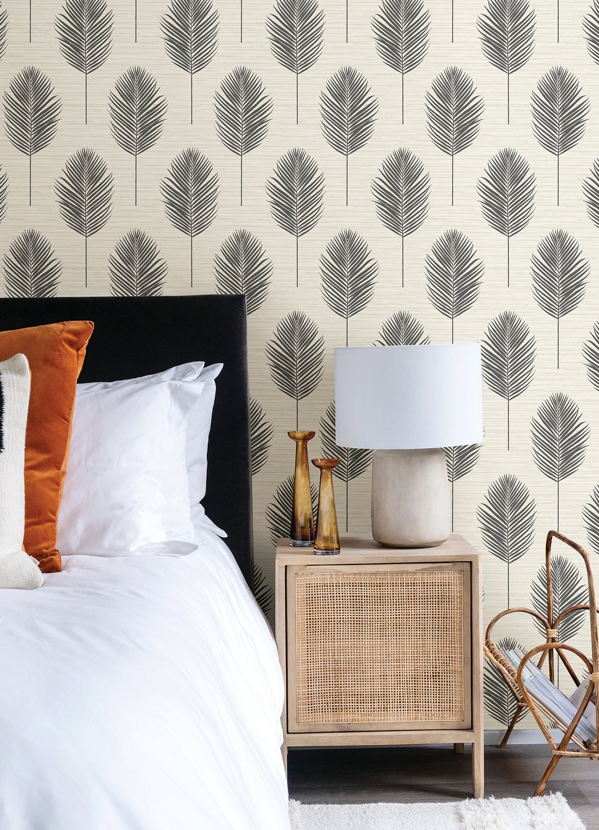 A-Street Prints 2988-70210 Bali Black Fern Wallpaper