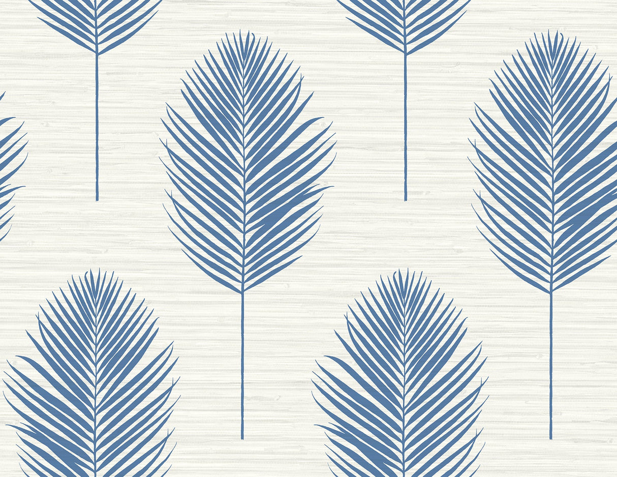 A-Street Prints 2988-70212 Bali Blue Fern Wallpaper