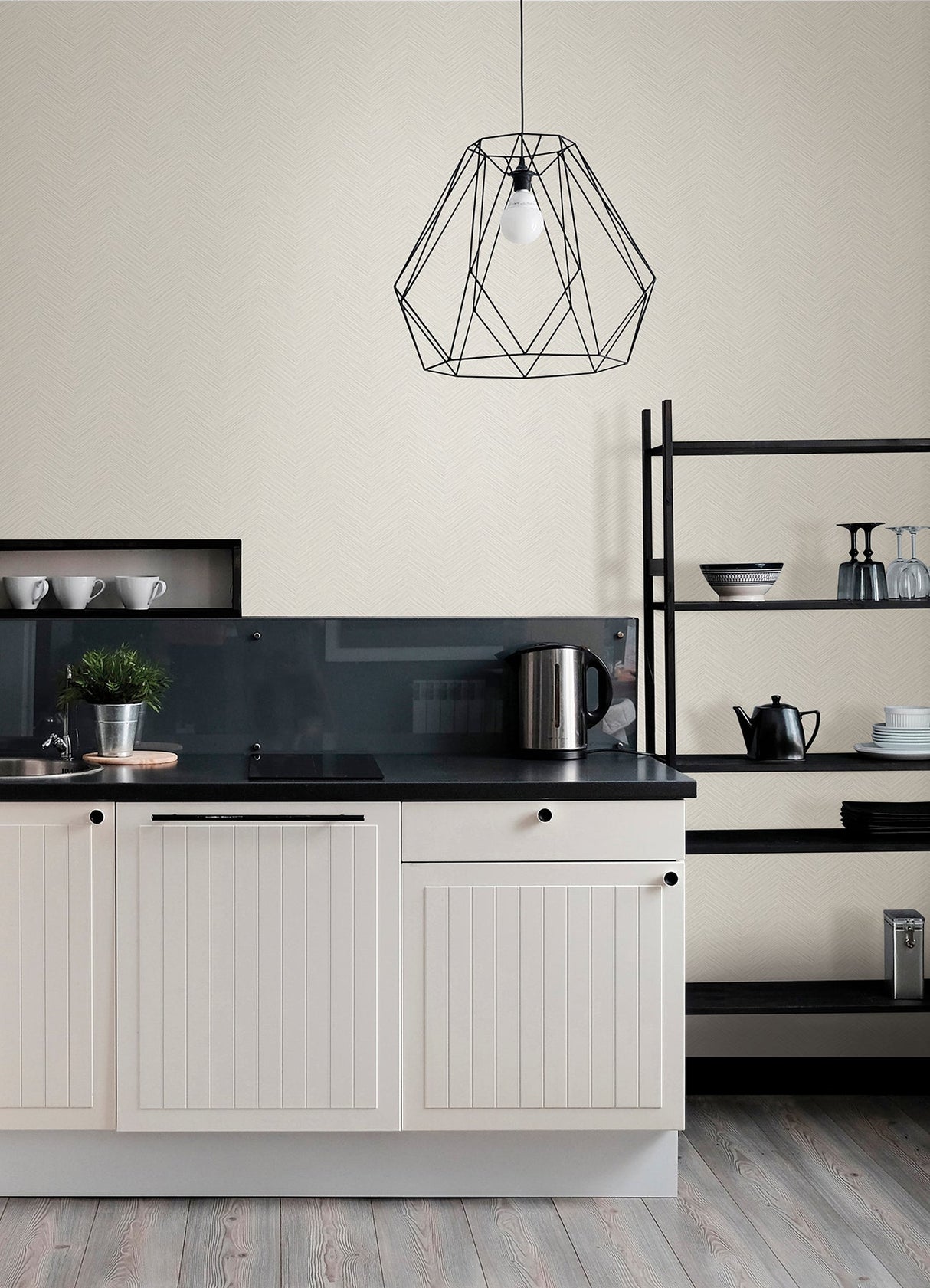 A-Street Prints 2988-70400 Apex White Weave Wallpaper