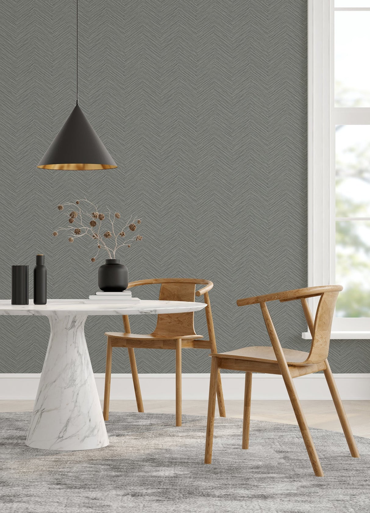 A-Street Prints 2988-70408 Apex Grey Weave Wallpaper