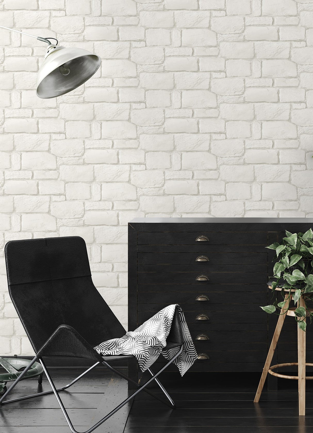 A-Street Prints 2988-70503 Casablanca Ivory Stone Wallpaper