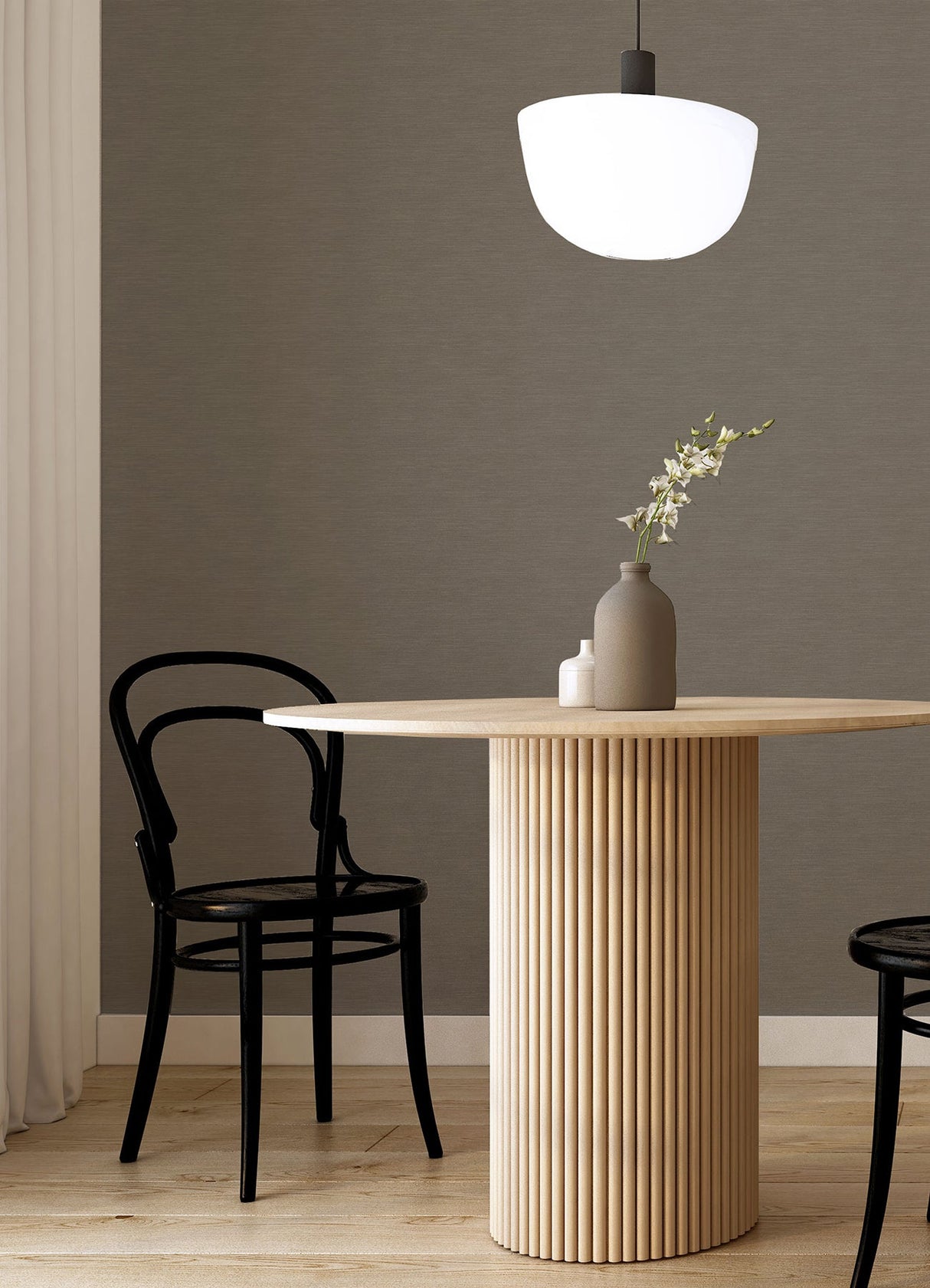 A-Street Prints 2988-70706 Moroccan Dark Brown Sisal Texture Wallpaper