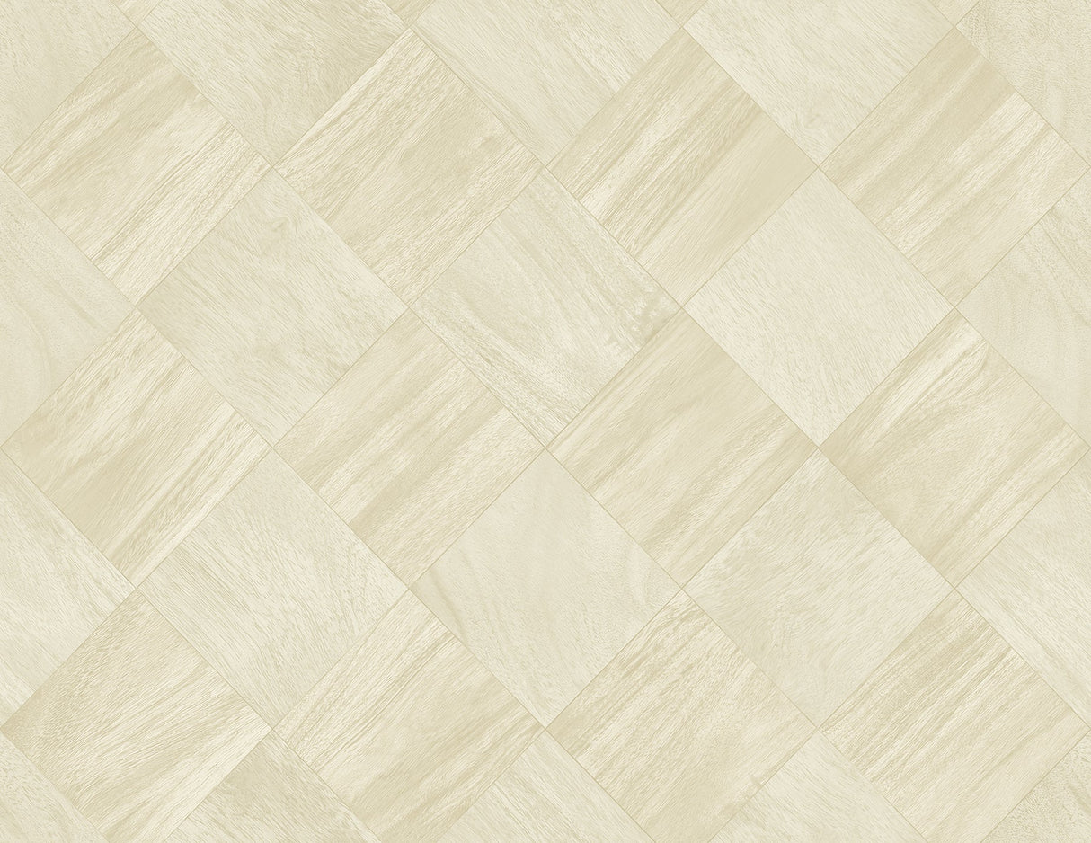 A-Street Prints 2988-70803 Thriller Cream Wood Tile Wallpaper