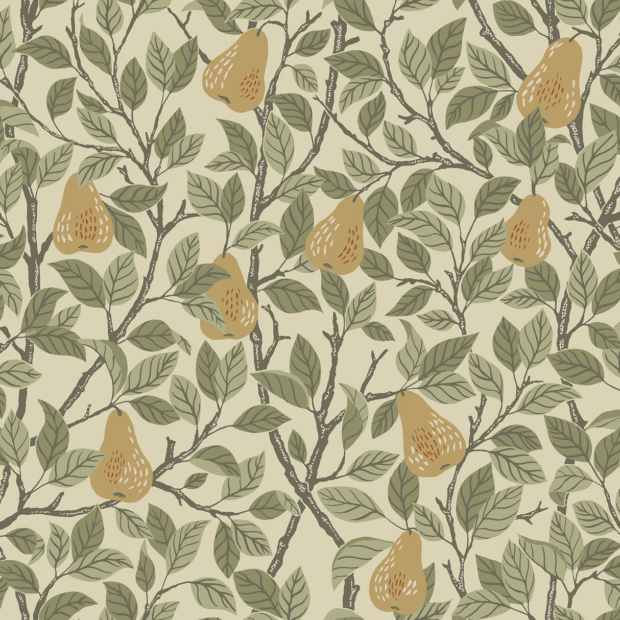 A-Street Prints 2999-13102 Pirum Yellow Pear Wallpaper