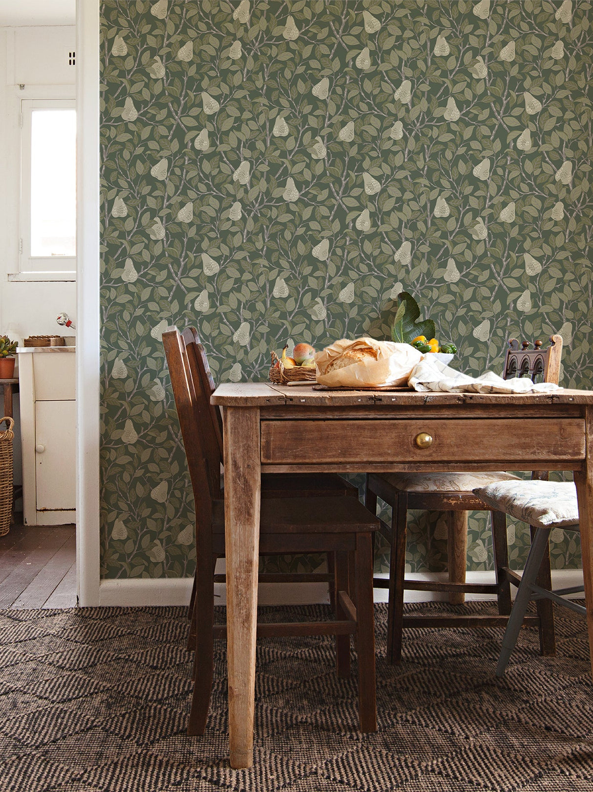 A-Street Prints 2999-13105 Pirum Green Pear Wallpaper