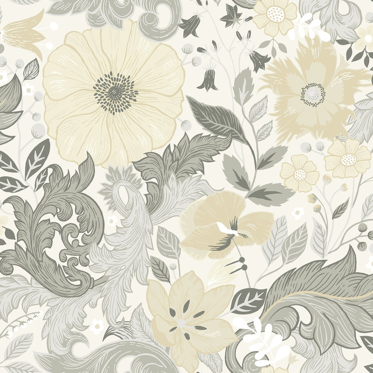 A-Street Prints 2999-13106 Victoria Pastel Floral Nouveau Wallpaper