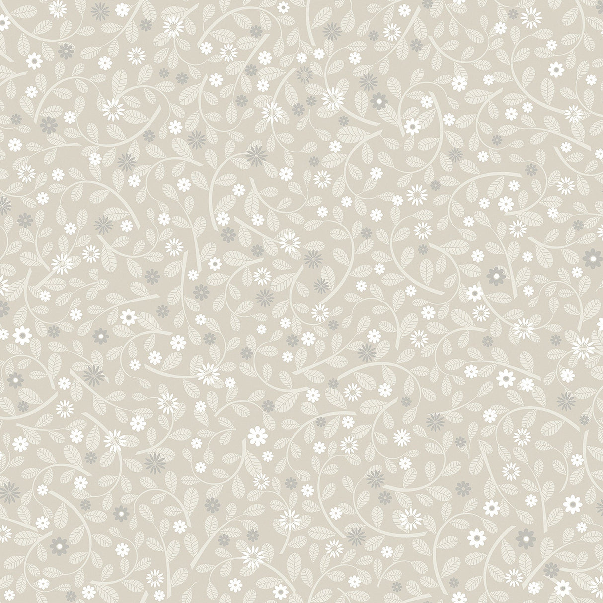 A-Street Prints 2999-24126 Hummelvik Light Grey Daisy Trail Wallpaper