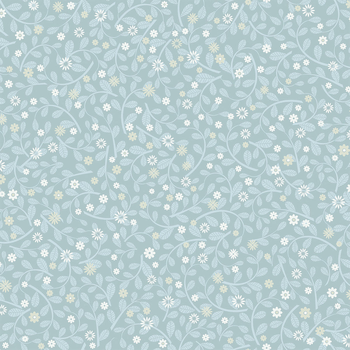 A-Street Prints 2999-24130 Hummelvik Blue Daisy Trail Wallpaper