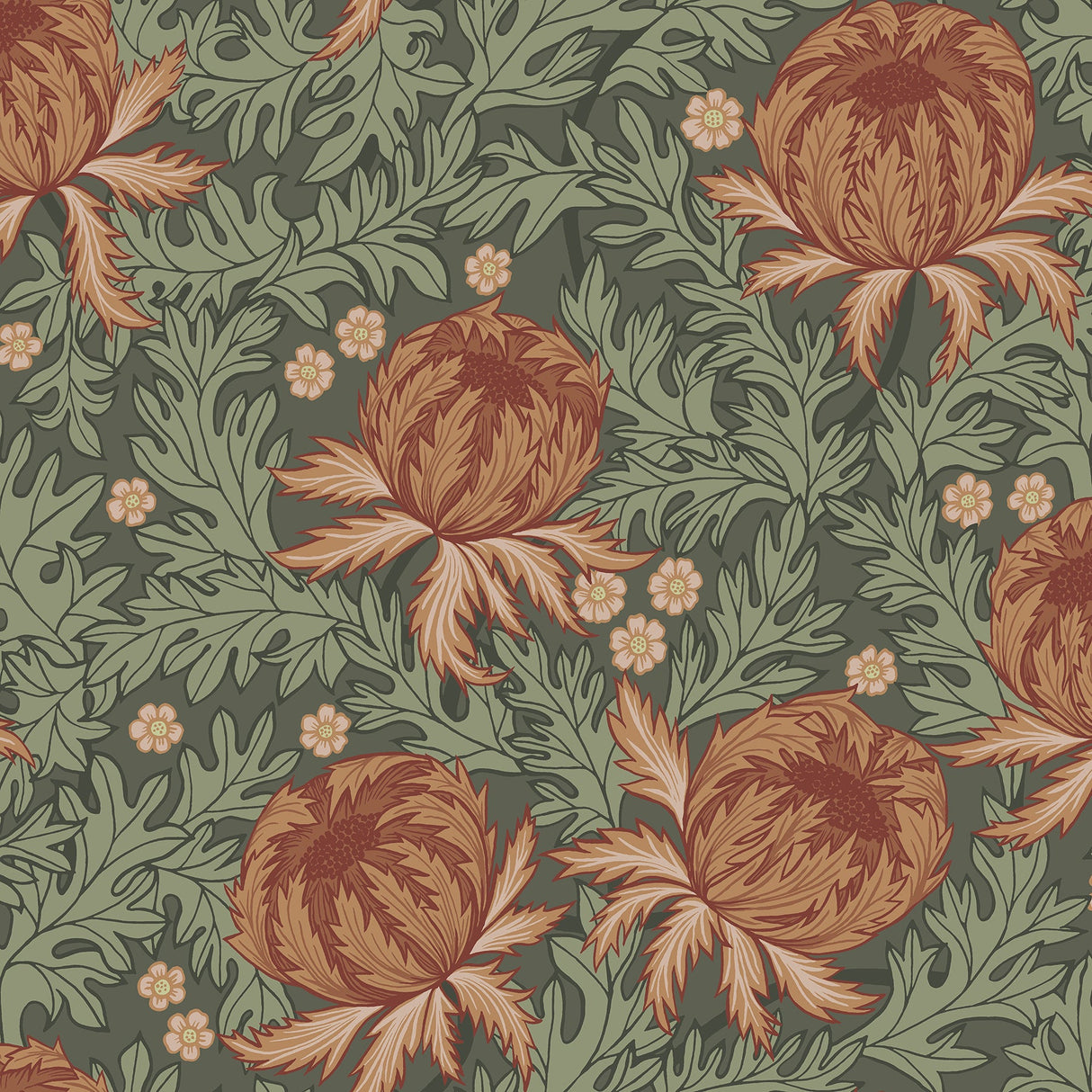 A-Street Prints 2999-39028 Arthur Green Thistle Wallpaper