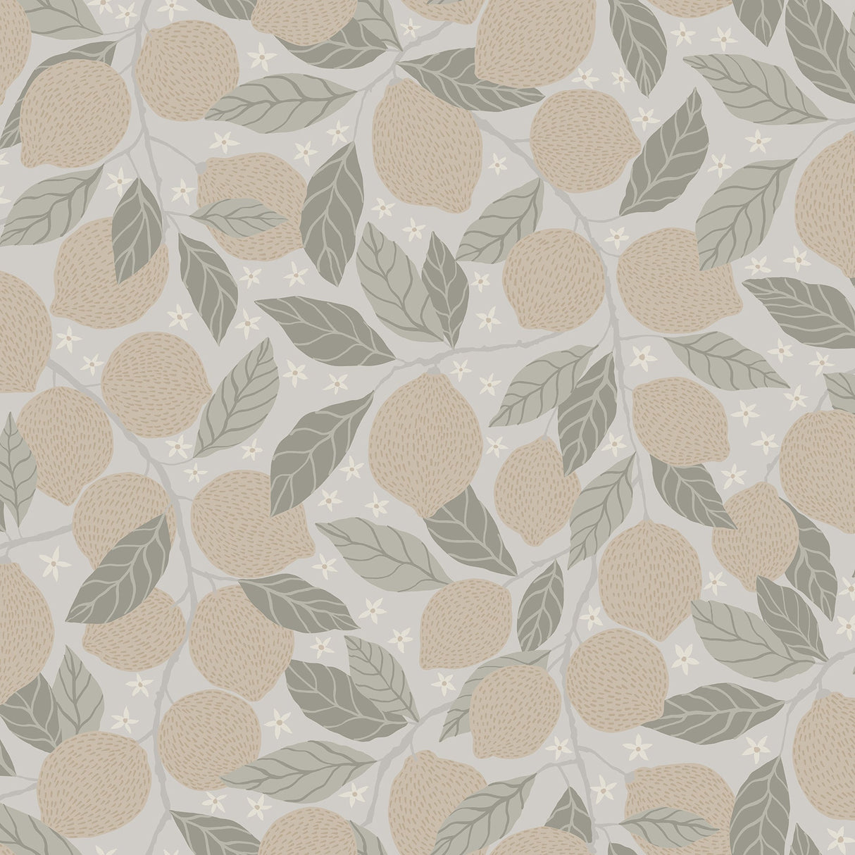 A-Street Prints 2999-44117 Lemona Grey Fruit Tree Wallpaper