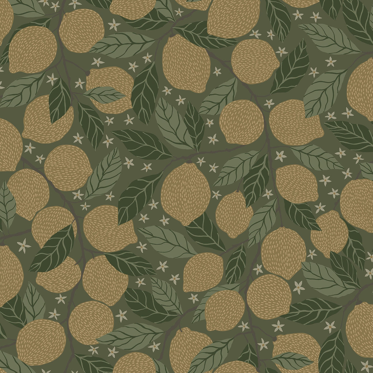 A-Street Prints 2999-44119 Lemona Green Fruit Tree Wallpaper
