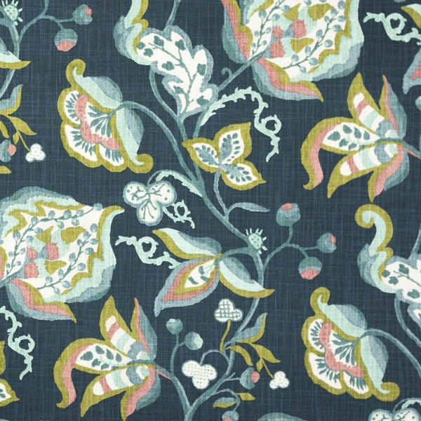 Mitchell MDS FF-2203-22 Contemporary,Floral,Traditional Linlee-Indigo - Eade's Wallpaper