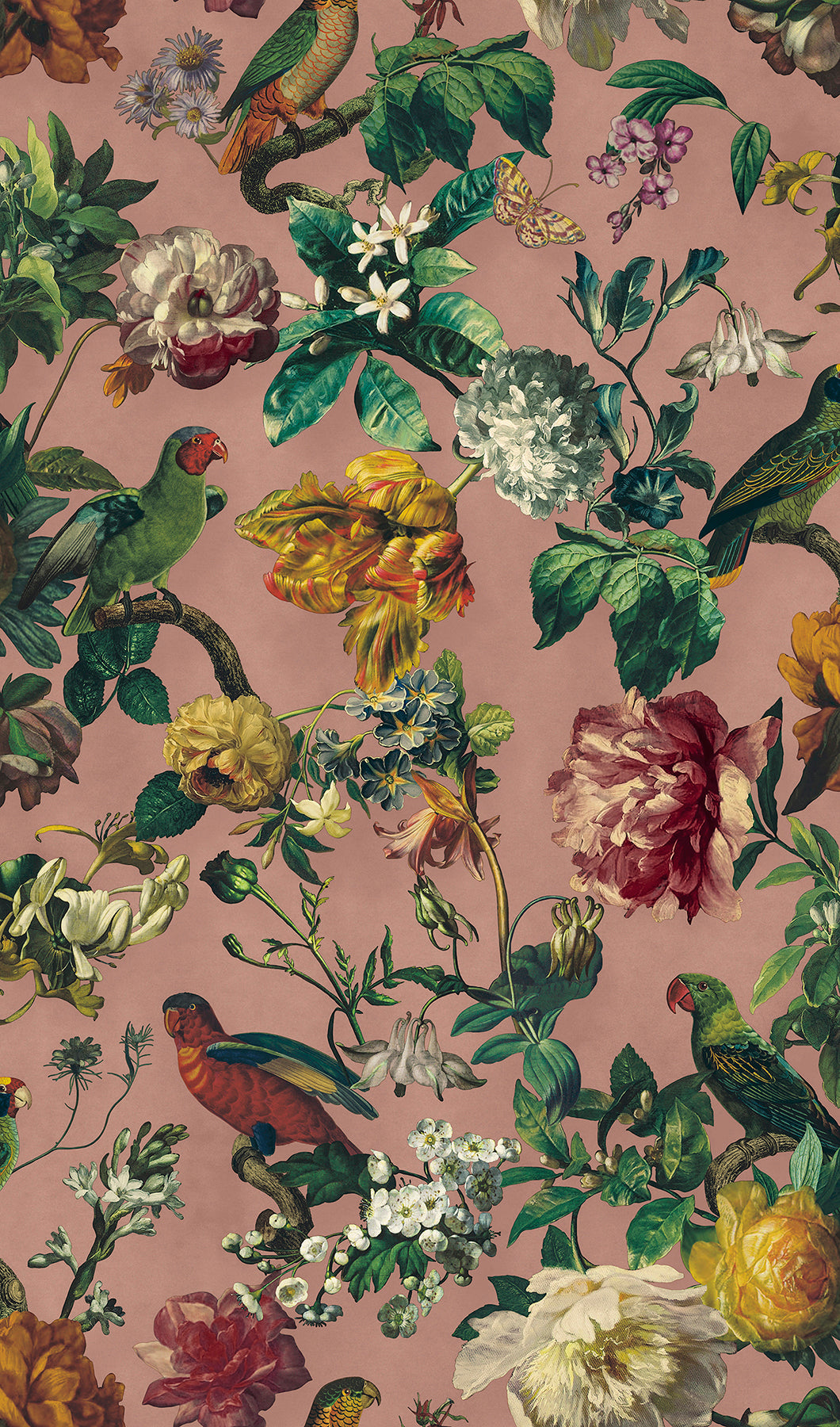 Eijffinger 307304 Claude Blush Floral Wallpaper