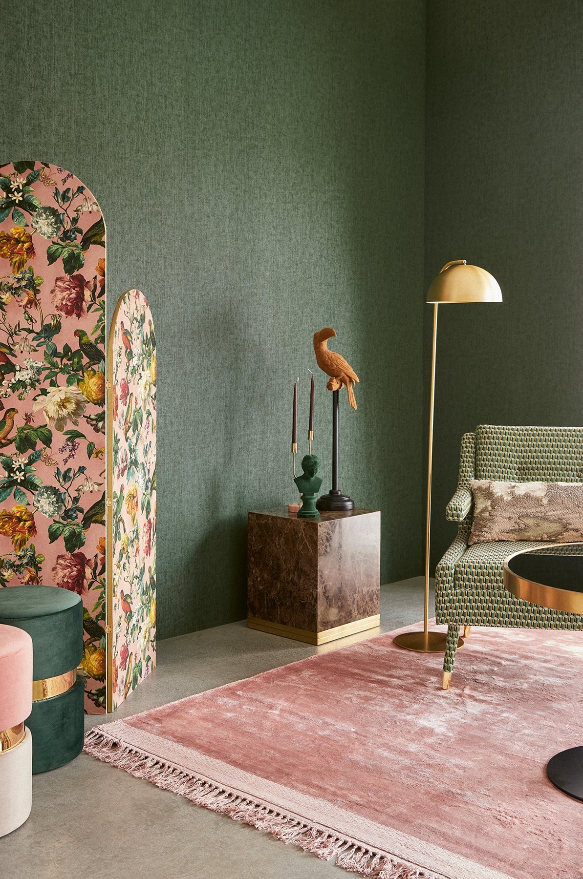 Eijffinger 307304 Claude Blush Floral Wallpaper