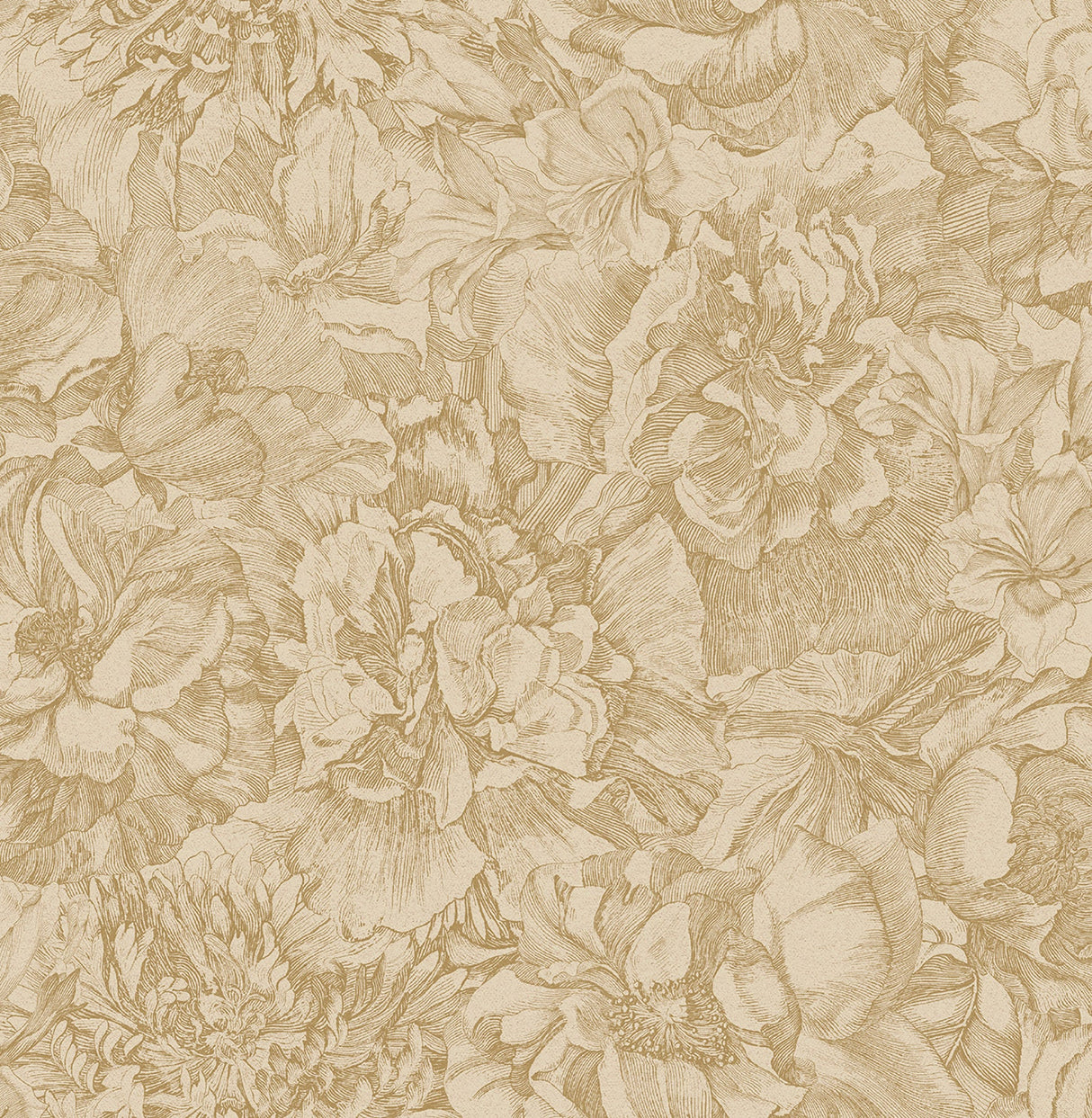 Eijffinger 307341 Auguste Gold Floral Wallpaper